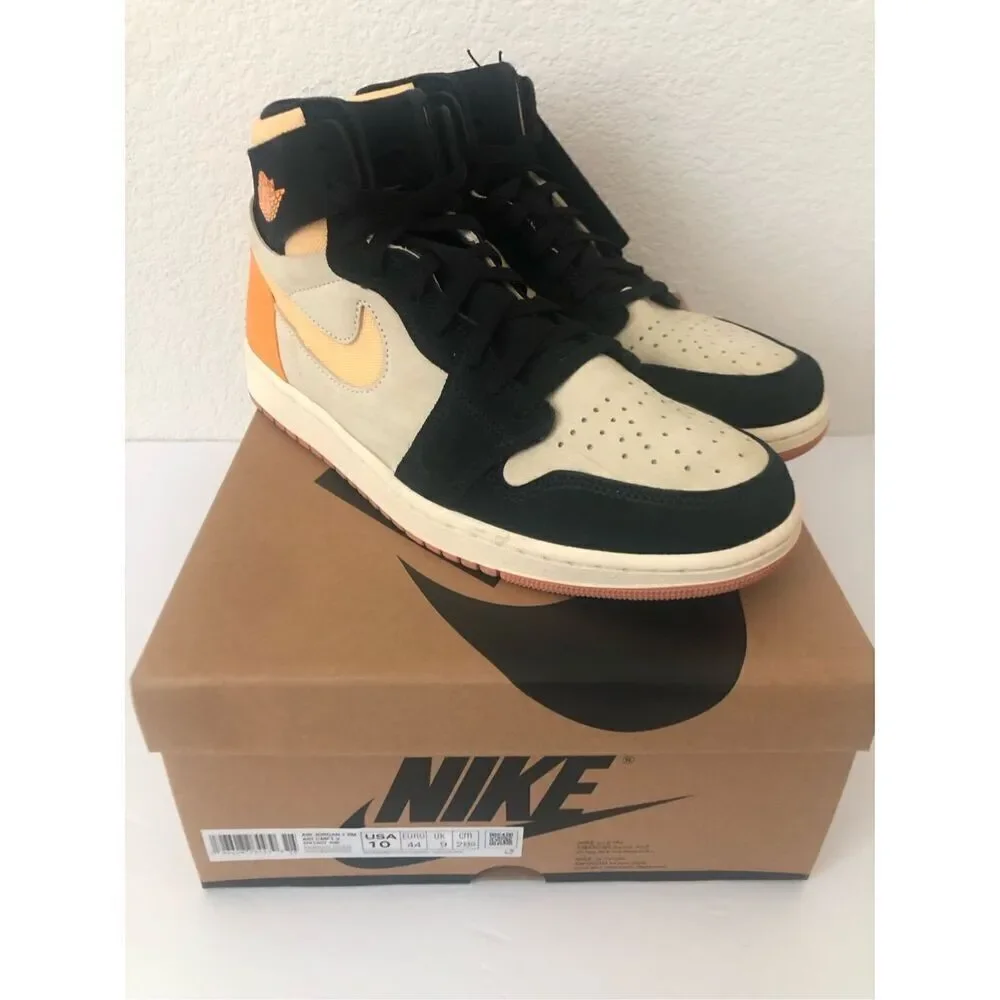 Nike Air Jordan 1 Zoom CMFT 2 Muslin/Celestial Gold-Black Men's Size 10